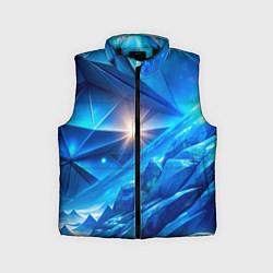 Детский жилет Синяя объемная абстракция со вспышкой