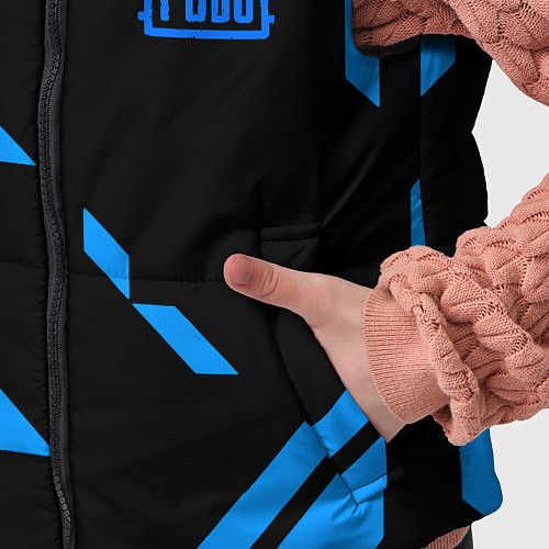 Детский жилет PUBG blue geometry / 3D-Красный – фото 5