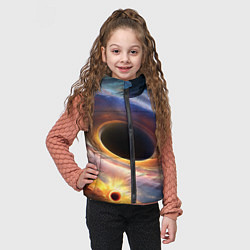 Детский жилет Чёрная дыра поглощает вселенную, цвет: 3D-красный — фото 2