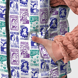 Детский жилет Лица людей ретро, цвет: 3D-красный — фото 2