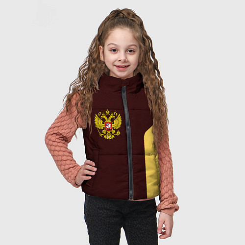 Детский жилет Россия ретро стиль / 3D-Светло-серый – фото 3