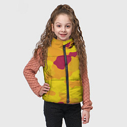 Детский жилет Камуфляж золото текстура, цвет: 3D-светло-серый — фото 2
