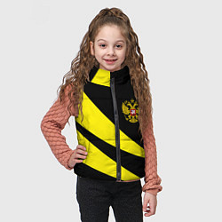 Детский жилет Россия текстура жёлтый, цвет: 3D-красный — фото 2