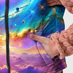 Детский жилет Космос в неоновых тонах, цвет: 3D-светло-серый — фото 2