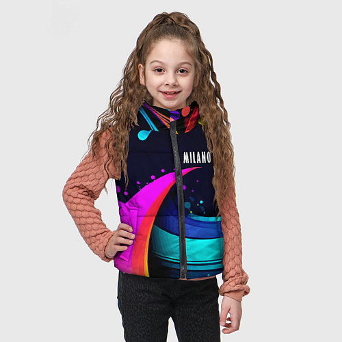 Детский жилет Neon abstraction - Milano / 3D-Светло-серый – фото 3