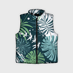 Детский жилет Листья тропических джунглей абстракция