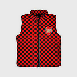 Детский жилет Arsenal текстура клетка, цвет: 3D-черный