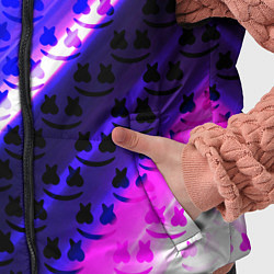 Детский жилет Marshmello неоновый паттерн, цвет: 3D-светло-серый — фото 2