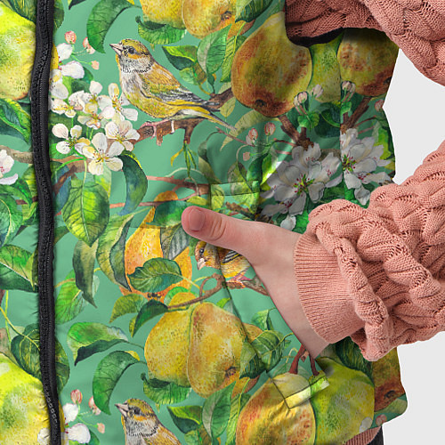 Детский жилет Груши и птицы / 3D-Светло-серый – фото 5