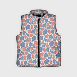 Детский жилет Абстрактный паттерн: пятна и плывущие формы, цвет: 3D-черный