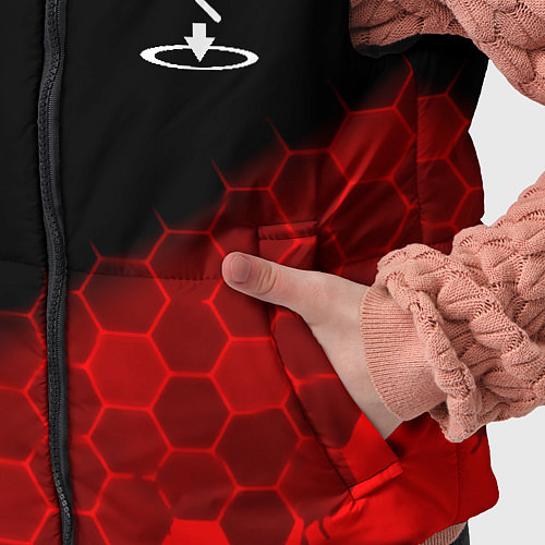 Детский жилет Portal hexagon pattern / 3D-Красный – фото 5