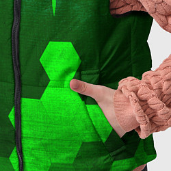 Детский жилет Quake - green gradient вертикально, цвет: 3D-черный — фото 2