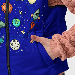 Детский жилет Завораживающий космос, цвет: 3D-черный — фото 2