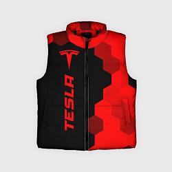 Детский жилет Tesla - red gradient по-вертикали, цвет: 3D-черный