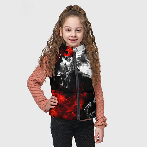Детский жилет Битва дыма и огня / 3D-Светло-серый – фото 3