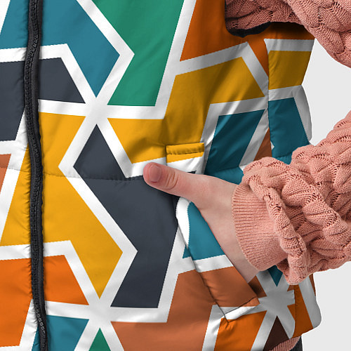 Детский жилет Геометрический узор разноцветный / 3D-Красный – фото 5