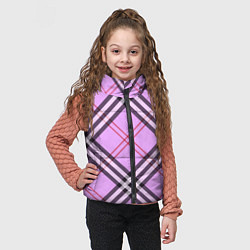 Детский жилет Стильная клетка - крупно, цвет: 3D-черный — фото 2