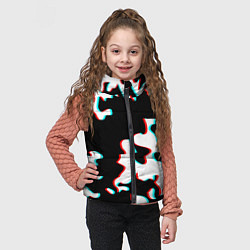 Детский жилет Камуфляж глитч, цвет: 3D-красный — фото 2