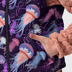 Детский жилет Цветные медузы паттерн, цвет: 3D-светло-серый — фото 2