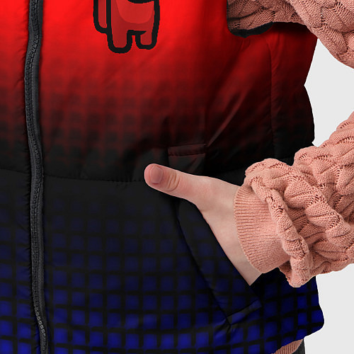 Детский жилет Among us geometry gradient / 3D-Красный – фото 5