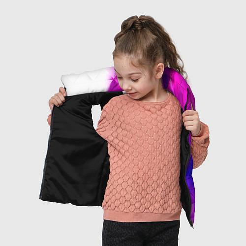 Детский жилет Неоновые треугольники абстракция / 3D-Черный – фото 4