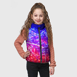 Детский жилет Неоновая геометрическая абстракция, цвет: 3D-светло-серый — фото 2