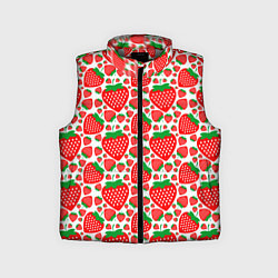 Детский жилет Клубничный паттерн