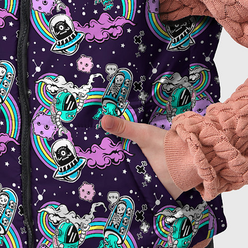 Детский жилет Космические инопланетные монстры / 3D-Светло-серый – фото 5