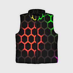 Детский жилет Hexagon neon, цвет: 3D-черный