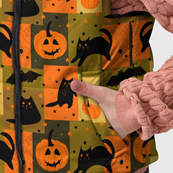 Детский жилет Хэллоуин мозаика, цвет: 3D-черный — фото 2