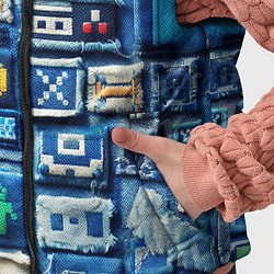 Детский жилет Пэчворк с геймерскими знаками, цвет: 3D-красный — фото 2