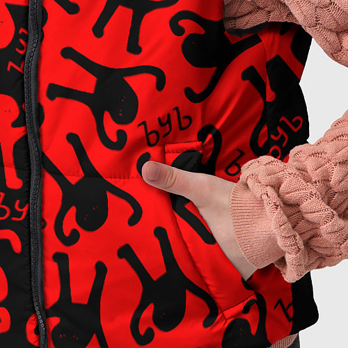 Детский жилет ЪУЪ съука mem pattern / 3D-Красный – фото 5