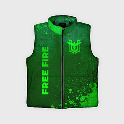 Детский жилет Free Fire - green gradient вертикально