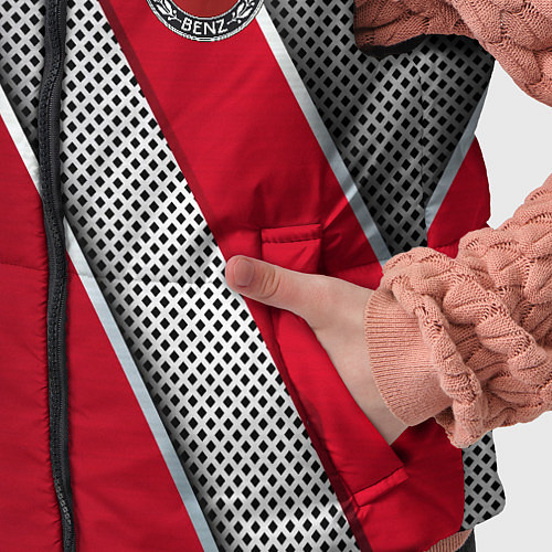 Детский жилет Mercedes carbon / 3D-Красный – фото 5