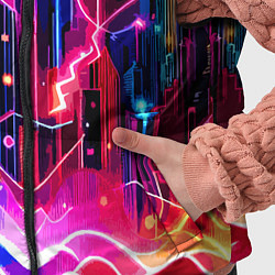 Детский жилет Neon fantasy - ai art, цвет: 3D-черный — фото 2
