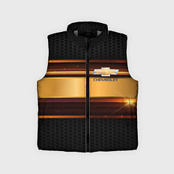 Детский жилет Chevrolet auto abstract, цвет: 3D-светло-серый