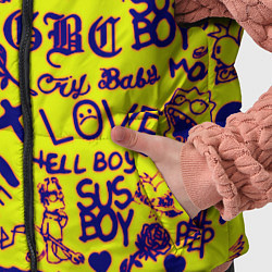 Детский жилет Lil peep rap pattern, цвет: 3D-красный — фото 2