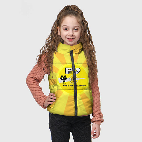 Детский жилет Руки вверх компакт диск / 3D-Светло-серый – фото 3