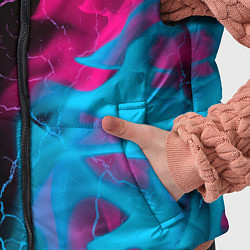 Детский жилет Stumble Guys - neon gradient по-вертикали, цвет: 3D-черный — фото 2