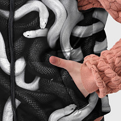Детский жилет Черные и белые змеи, цвет: 3D-светло-серый — фото 2