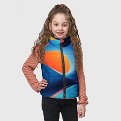 Детский жилет Абстрактный геометрический градиент, цвет: 3D-черный — фото 2