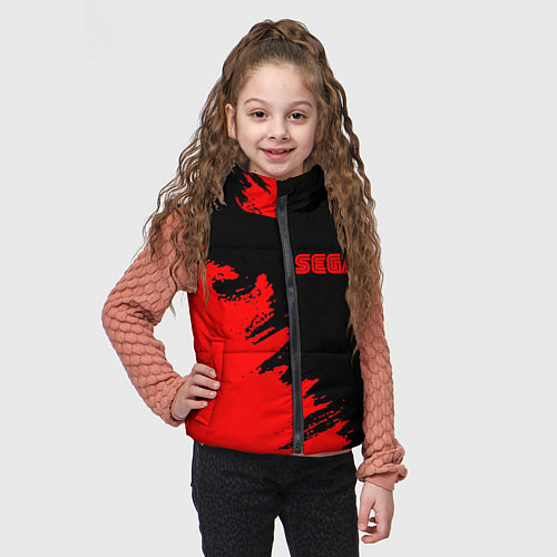 Детский жилет SEGA краски красные / 3D-Светло-серый – фото 3