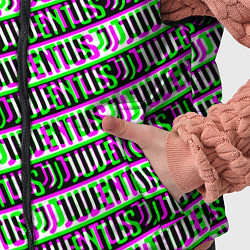 Детский жилет Juventus glitch pattern, цвет: 3D-красный — фото 2