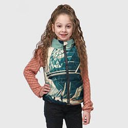 Детский жилет Фантастика круглое здание, цвет: 3D-красный — фото 2