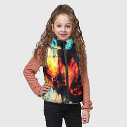 Детский жилет Абстрактный космос текстура, цвет: 3D-красный — фото 2