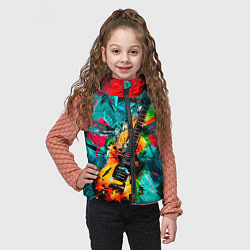 Детский жилет Электрогитара в красках, цвет: 3D-красный — фото 2