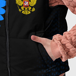 Детский жилет Герб РФ синий, цвет: 3D-черный — фото 2