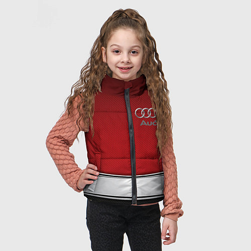 Детский жилет Audi metal car steel / 3D-Светло-серый – фото 3