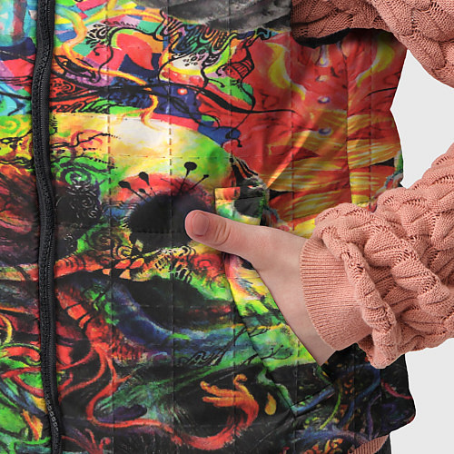 Детский жилет Кислотные рисунки психоделика / 3D-Красный – фото 5