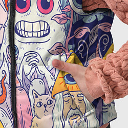 Детский жилет Психоделические монстры, цвет: 3D-красный — фото 2